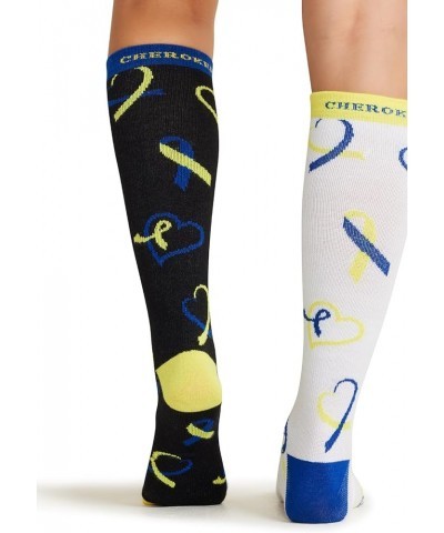 Printsupport Women 12 mmHg Support Socks Down Syndrome Day $10.06 Activewear