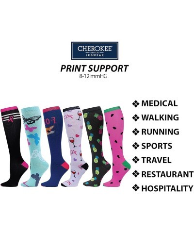 Printsupport Women 12 mmHg Support Socks Down Syndrome Day $10.06 Activewear