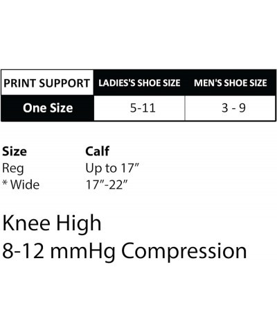 Printsupport Women 12 mmHg Support Socks Down Syndrome Day $10.06 Activewear