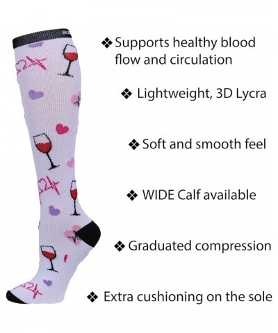 Printsupport Women 12 mmHg Support Socks Down Syndrome Day $10.06 Activewear