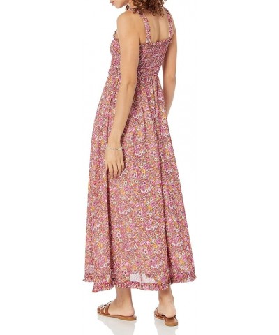 Women's Jaya Smocked-Bodice Chiffon Maxi Dress Dress Pink Multi Floral $16.36 Dresses