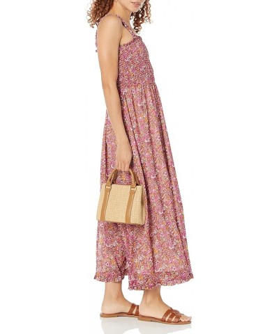 Women's Jaya Smocked-Bodice Chiffon Maxi Dress Dress Pink Multi Floral $16.36 Dresses