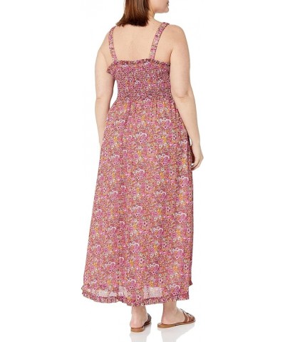 Women's Jaya Smocked-Bodice Chiffon Maxi Dress Dress Pink Multi Floral $16.36 Dresses