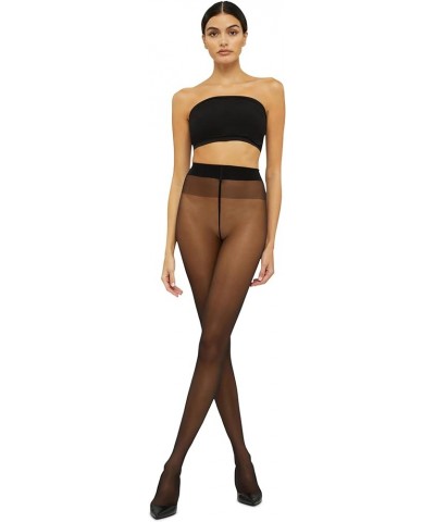 Satin Touch Tights For Women Black $16.40 Socks