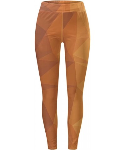 Full Length Women's Leggings Colorful Geometric Print Leggings Hiking Running Pants Pockets Thermal Velvet Winter Orange-g $7...