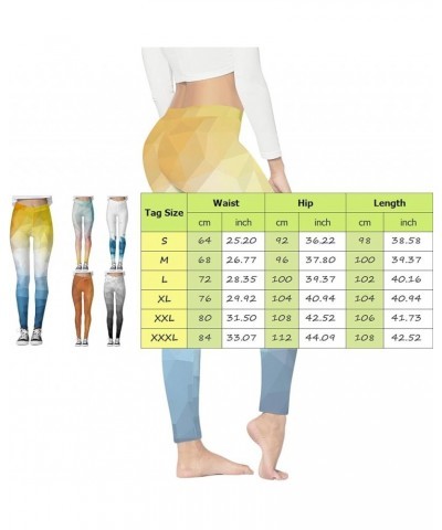 Full Length Women's Leggings Colorful Geometric Print Leggings Hiking Running Pants Pockets Thermal Velvet Winter Orange-g $7...