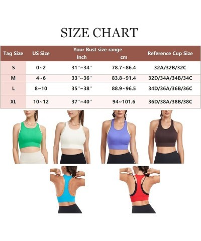 Women's Sports Bra Racerback Medium Support Double Layer Straps Workout Padded Yoga Bra Cropped Tank Tops Camisole Scarlet $1...