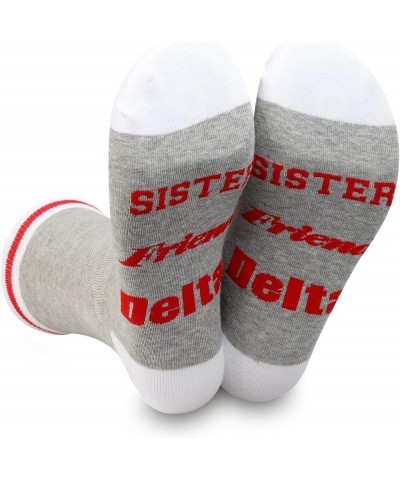 2 Pairs Sorority Socks Sorority Gift Sister Friend Novelty Socks For Friend Sister Sister Friend Delta $10.74 Activewear