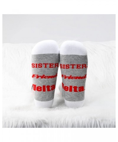 2 Pairs Sorority Socks Sorority Gift Sister Friend Novelty Socks For Friend Sister Sister Friend Delta $10.74 Activewear