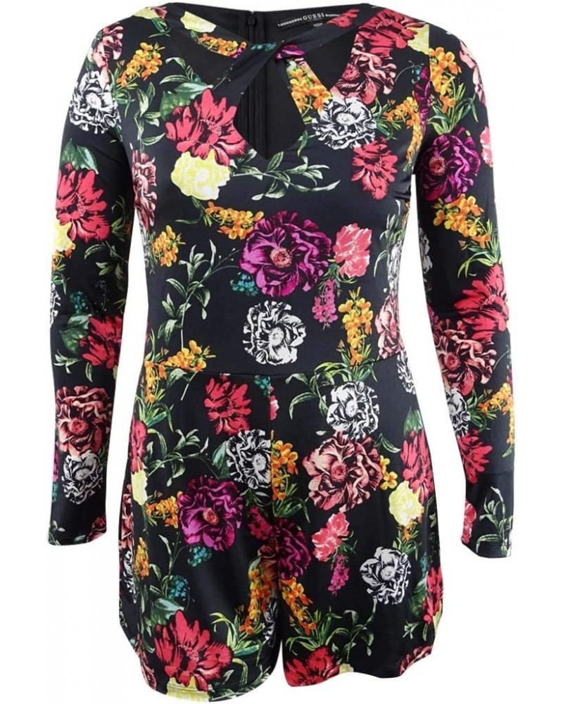 Women's Long Sleeve Laurena Romper Shorts, Room of Blooms, XL $10.74 Jumpsuits