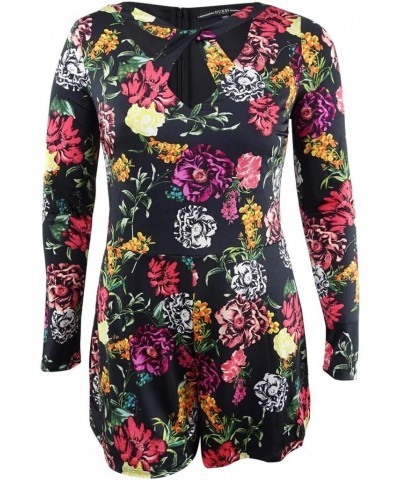 Women's Long Sleeve Laurena Romper Shorts, Room of Blooms, XL $10.74 Jumpsuits