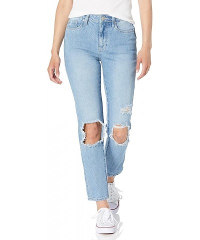 Women's Junior Hybrid Dream High-Rise Mom Fit Ankle Jean 2812c Sky Blue $17.91 Jeans