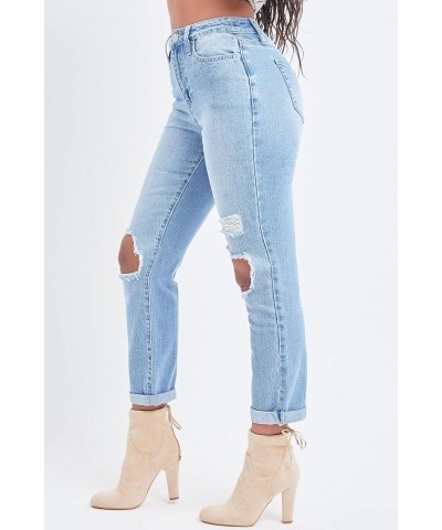 Women's Junior Hybrid Dream High-Rise Mom Fit Ankle Jean 2812c Sky Blue $17.91 Jeans