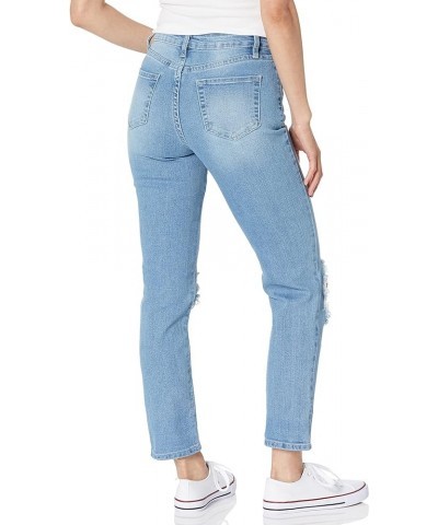 Women's Junior Hybrid Dream High-Rise Mom Fit Ankle Jean 2812c Sky Blue $17.91 Jeans