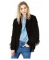 100% Handmade Western Suede Leather Jacket Cow-Lady Native American Women Fringe Coats Black $61.65 Coats