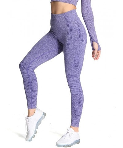 Women's High Waist Workout Gym Vital Seamless Leggings Yoga Pants Indigo Marl $12.50 Activewear