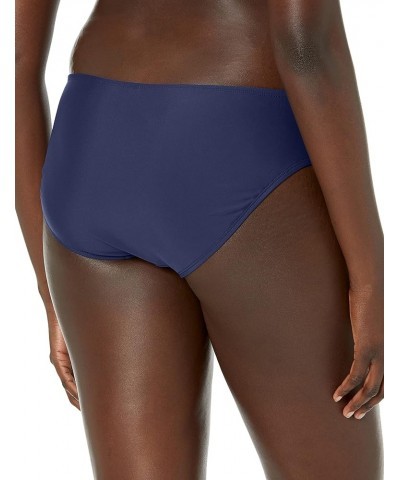 Women's Ruched Sides Bikini Bottom Navy Blue $10.79 Swimsuits