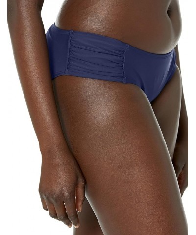 Women's Ruched Sides Bikini Bottom Navy Blue $10.79 Swimsuits