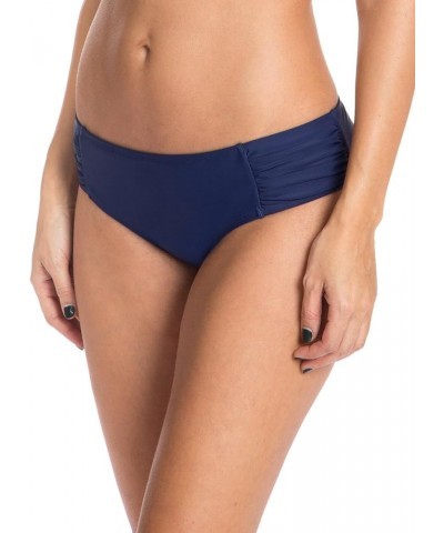 Women's Ruched Sides Bikini Bottom Navy Blue $10.79 Swimsuits