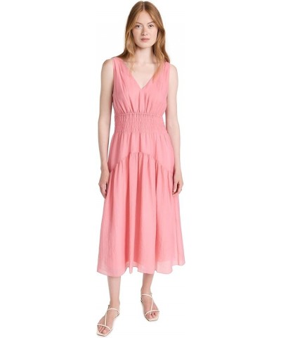 Women's Sleeveless V Neck Smocked Dress Rosetta $25.70 Dresses