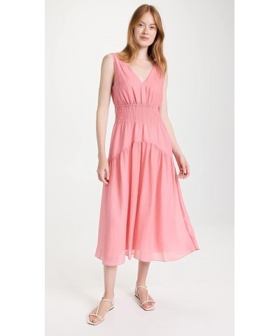 Women's Sleeveless V Neck Smocked Dress Rosetta $25.70 Dresses