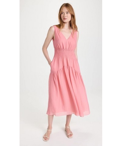 Women's Sleeveless V Neck Smocked Dress Rosetta $25.70 Dresses