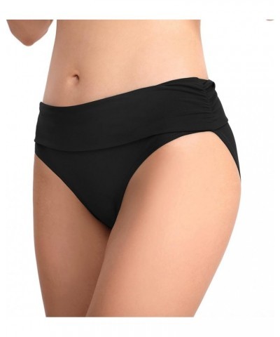 Women's High Waisted Bikini Swim Bottoms Full Coverage Tankini Swimsuit Bottoms Dance Briefs Zx01-black $3.48 Swimsuits