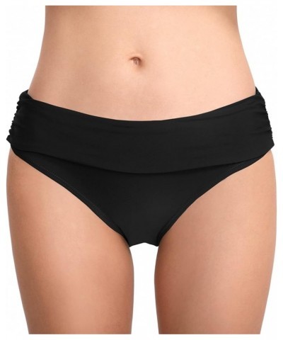 Women's High Waisted Bikini Swim Bottoms Full Coverage Tankini Swimsuit Bottoms Dance Briefs Zx01-black $3.48 Swimsuits