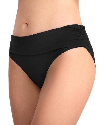 Women's High Waisted Bikini Swim Bottoms Full Coverage Tankini Swimsuit Bottoms Dance Briefs Zx01-black $3.48 Swimsuits