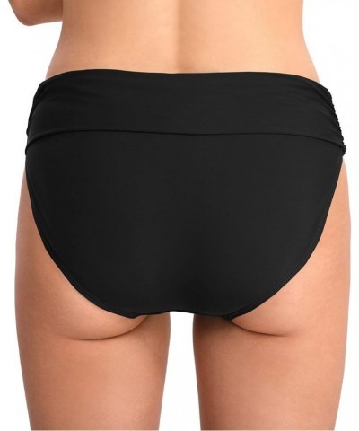 Women's High Waisted Bikini Swim Bottoms Full Coverage Tankini Swimsuit Bottoms Dance Briefs Zx01-black $3.48 Swimsuits