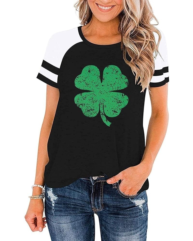 Women's Baseball Style Raglan Sleeve American Flag Star Stripe Summer Patriotic Shirts Black Kelly Green 3 $11.33 T-Shirts