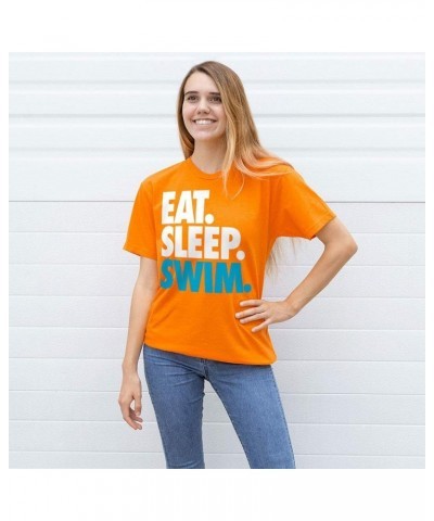 Eat. Sleep. Swim. T-Shirt | Swimming Tees by ChalkTalk Sports | Multiple Colors | Youth and Adult Sizes Youth Orange $15.51 A...