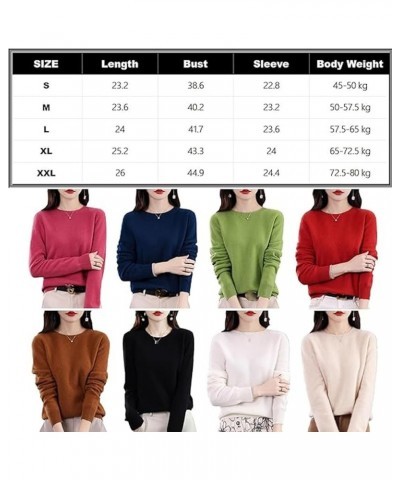 Cashmere Sweaters for Women, Cashmere Long Sleeve Crew Neck Lightweight Soft Knitted Pullover Jumpers (XL,Beige) Red Medium $...