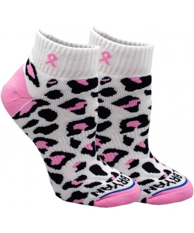 Pink Ribbon Breast Cancer Awareness Socks That Give Back - Super Soft, Premium Construction, Made in USA Cotton Leopard $9.17...