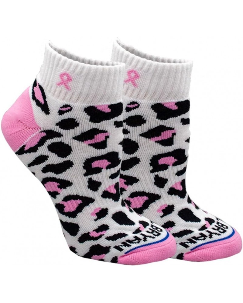 Pink Ribbon Breast Cancer Awareness Socks That Give Back - Super Soft, Premium Construction, Made in USA Cotton Leopard $9.17...