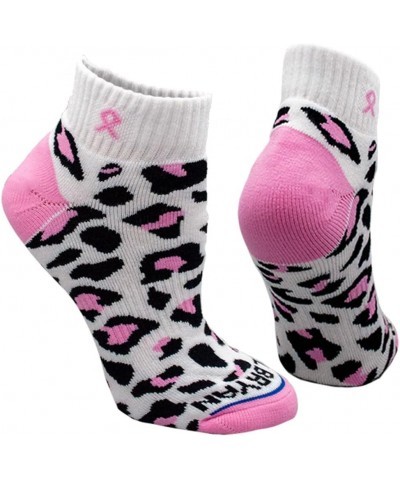 Pink Ribbon Breast Cancer Awareness Socks That Give Back - Super Soft, Premium Construction, Made in USA Cotton Leopard $9.17...