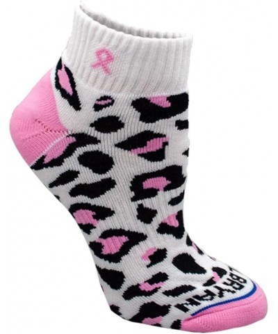 Pink Ribbon Breast Cancer Awareness Socks That Give Back - Super Soft, Premium Construction, Made in USA Cotton Leopard $9.17...