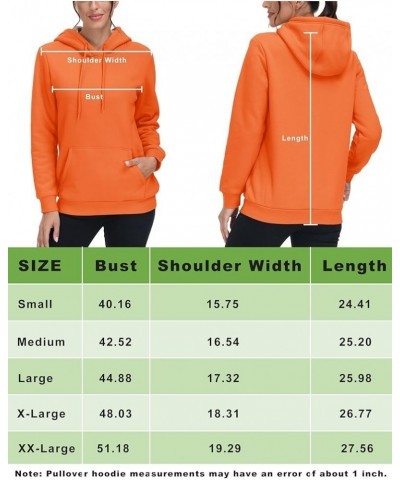 Women's Sherpa Lined Pullover Hoodies Cotton Fleece Sweatshirt Active Hooded With Pockets Casual Classic Tops Orange $23.49 A...