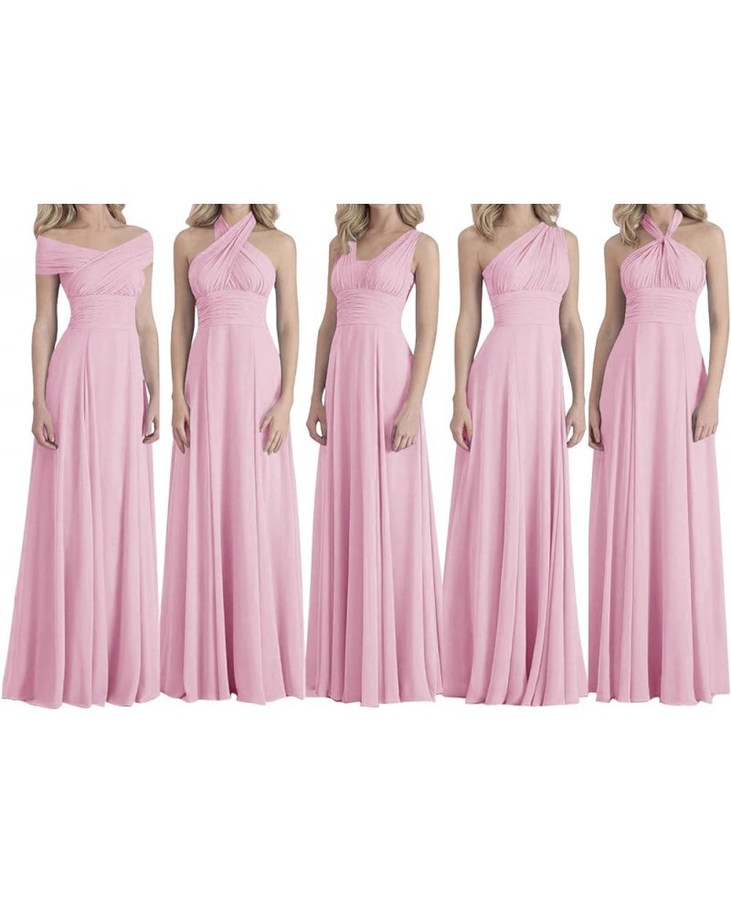 Bridesmaid Dresses Long Prom Dresses Multiple Wearing Methods Bridesmaid Gowns Pink $46.74 Dresses