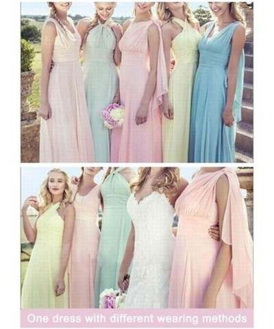 Bridesmaid Dresses Long Prom Dresses Multiple Wearing Methods Bridesmaid Gowns Pink $46.74 Dresses