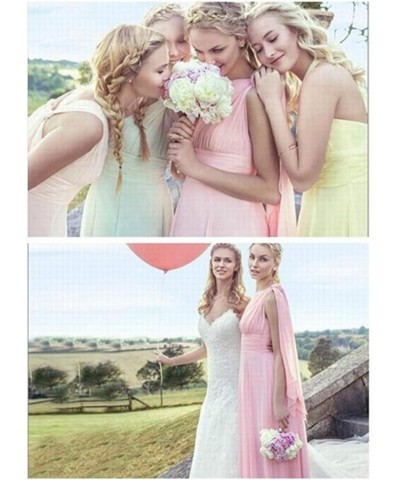 Bridesmaid Dresses Long Prom Dresses Multiple Wearing Methods Bridesmaid Gowns Pink $46.74 Dresses