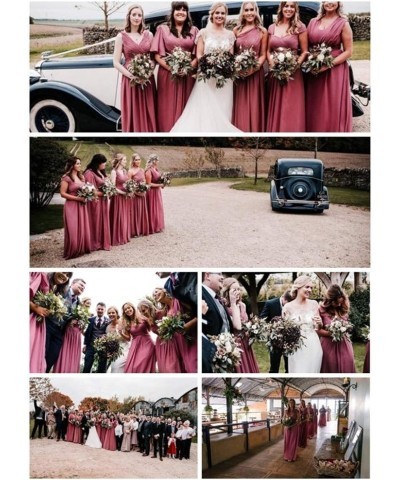 Bridesmaid Dresses Long Prom Dresses Multiple Wearing Methods Bridesmaid Gowns Pink $46.74 Dresses