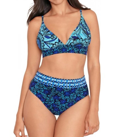 Skinny Dippers Women's Swimwear Bridgette Tie Back Soft Cup Bikini Top Ocean Jewels $20.70 Swimsuits