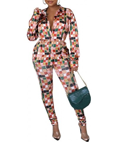 2 Piece Legging Pant Sets for Women Floral Print Long Sleeve Tracksuits Outfits Color Block10588 $23.09 Activewear