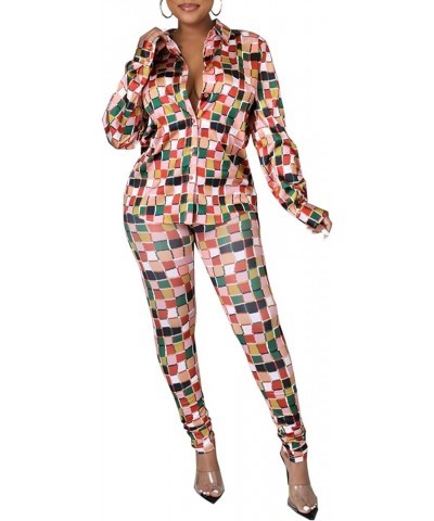 2 Piece Legging Pant Sets for Women Floral Print Long Sleeve Tracksuits Outfits Color Block10588 $23.09 Activewear