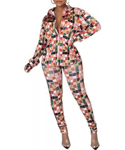 2 Piece Legging Pant Sets for Women Floral Print Long Sleeve Tracksuits Outfits Color Block10588 $23.09 Activewear