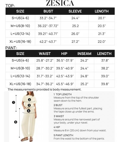 Women's 2 Piece Outfits Sweater Set Short Sleeve Mock Neck Knit Pullover Top High Waist Pant Tracksuit Lounge Sets Ivory $24....