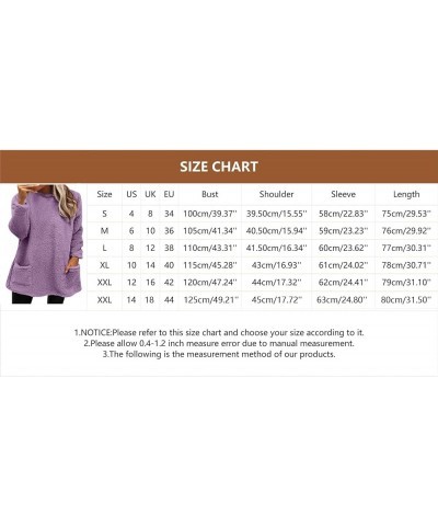 Sweatshirt for Womens Fashion Winter Warm Sweater Pullover Fleece Thickening Plus Size Fall Clothes Casual Loose Tops 05coffe...