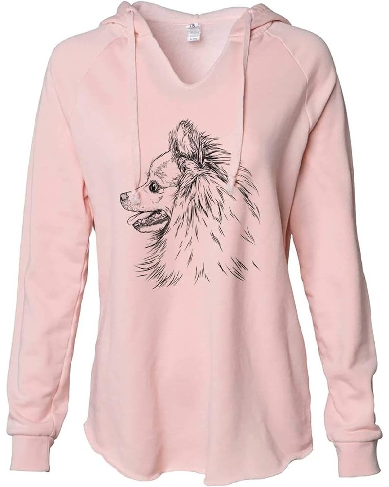 Pomeranian Profile - Women's Cali Wave Hooded Sweatshirt Blush $28.59 Hoodies & Sweatshirts