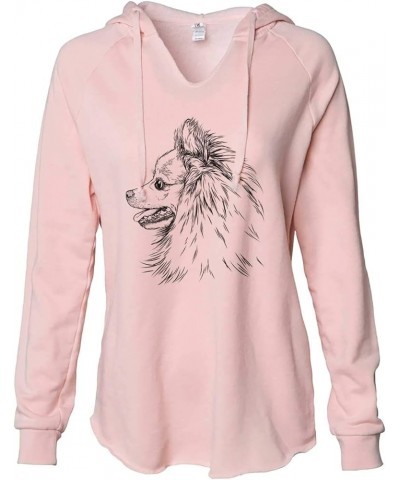 Pomeranian Profile - Women's Cali Wave Hooded Sweatshirt Blush $28.59 Hoodies & Sweatshirts